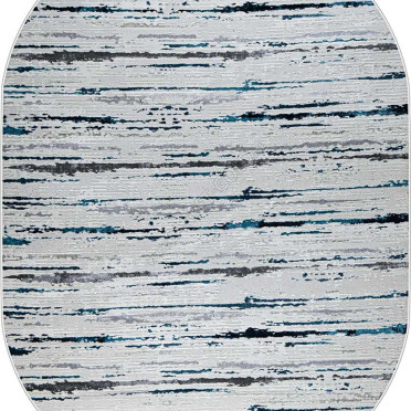 38462A OVAL BLUE FLS / L.GREY Kleopatra