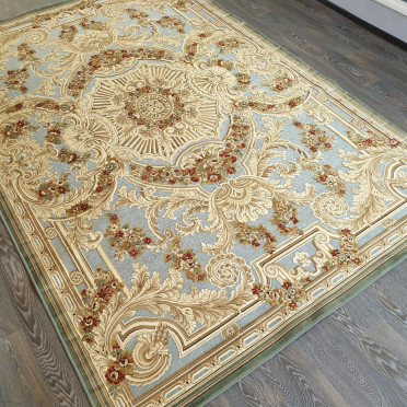 Ковер бельгийский 38388-5252-51 Genova (Вискоза, голубой)