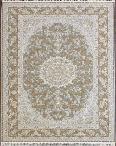 Ковер персидский G124 Mashad 1200 (Акрил, серый,бежевый)