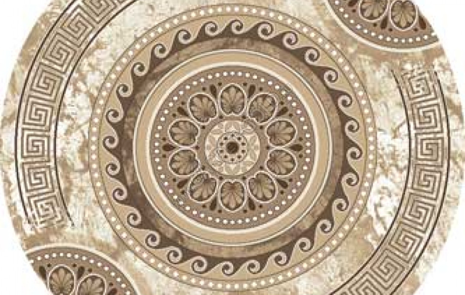 Ковер Valencia Delux d300 - CREAM-BROWN - Круг