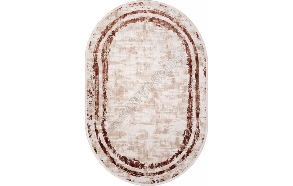 Ковер SI053K - BROWN / BROWN - Овал - коллекция LISSABON