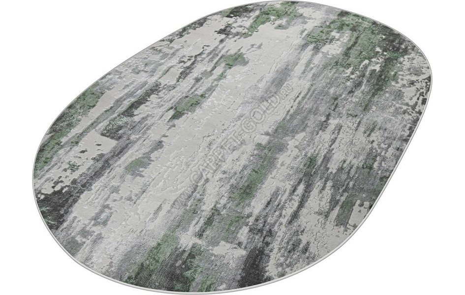 37107A OVAL GREEN FLS / L.GREY Kleopatra