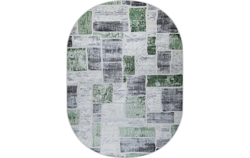 38471A OVAL GREEN FLS / L.GREY Kleopatra