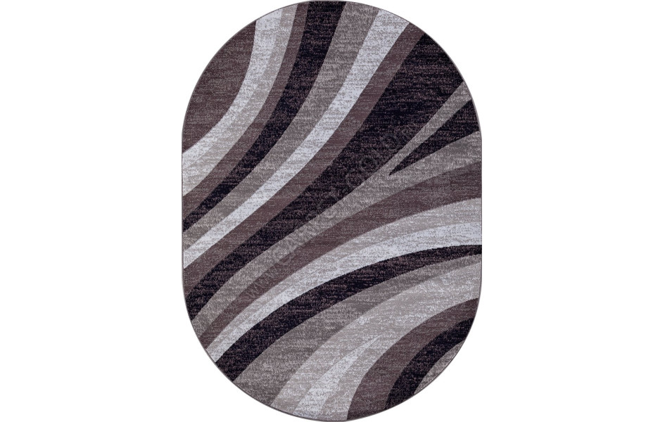 Ковер D234 - GRAY-PURPLE - Овал - коллекция SILVER