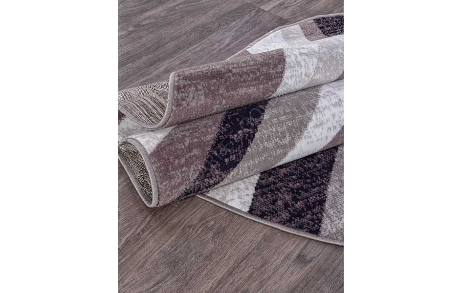 Ковер D234 - GRAY-PURPLE - Овал - коллекция SILVER