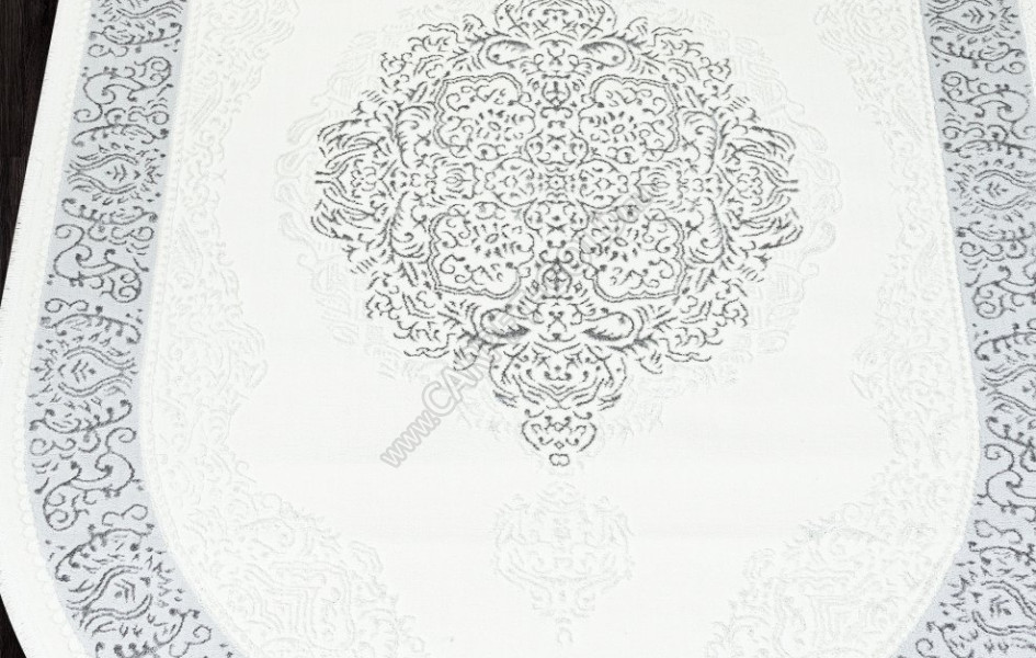 Ковер 00759B - CREAM HB / GREY FDY - Овал - коллекция SAHARA